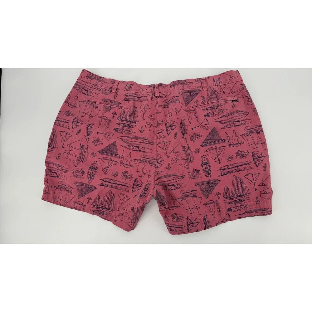 Polo Ralph Lauren Shorts Mens 42 Pink Sailboat Nautical Chino Cotton Summer
